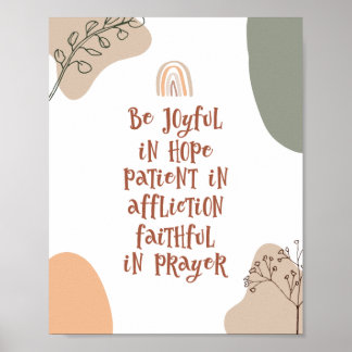 Boho Inspirerend Christelijke Bijbel Verse Regenbo Poster