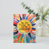 Boho Inspirerend Sun Friendship Wenskaart Bedankkaart (Staand voorkant)