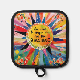 Boho Inspirerend zon vriendschap Pannenlap