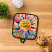 Boho Inspirerend zon vriendschap Pannenlap (Top down)