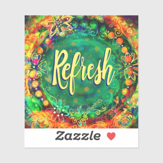  Boho inspirerende refresh-inspiratie Sticker (Vel)