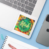  Boho inspirerende refresh-inspiratie Sticker (Laptop met iPhone)
