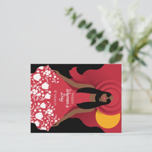 boho internationale vrouwendag briefkaart (Staand voorkant)