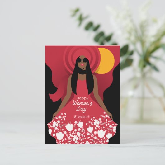 boho internationale vrouwendag briefkaart (Staand voorkant)