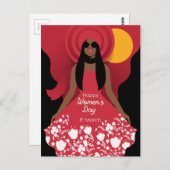 boho internationale vrouwendag briefkaart (Voorkant / Achterkant)