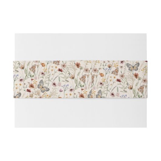 Boho Invitation Belly Band Uitnodigingen Wikkel (Achterkant Voorbeeld)