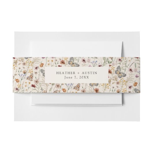 Boho Invitation Belly Band Uitnodigingen Wikkel (Voorkant Voorbeeld)