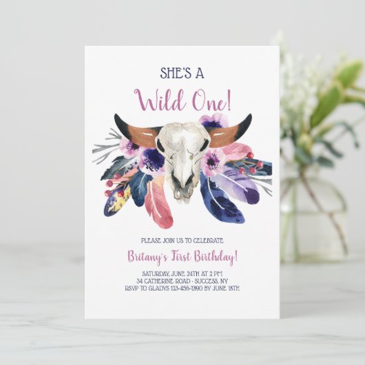 Boho Invitation Kaart (Staand voorkant)