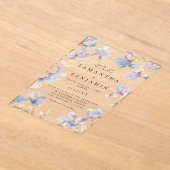 Boho Iris Bruiloft Acryl Uitnodigingen (Laagn)