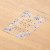 Boho Iris Wedding Acryl Uitnodigingen (Laagn)