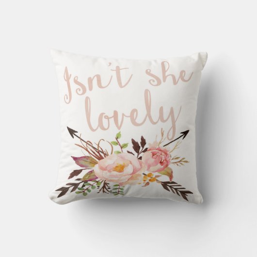 Boho is niet lekker baby Girl Nursery Pillow Kussen (Voorkant)