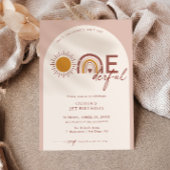 Boho is ze niet onederful 1e verjaardag boog kaart