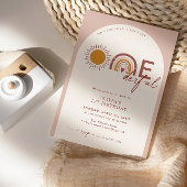 Boho is ze niet onederful 1e verjaardag boog kaart