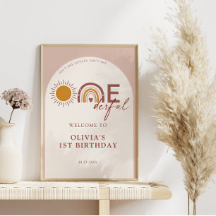 Boho is ze niet onederful 1st verjaardag boog welk poster