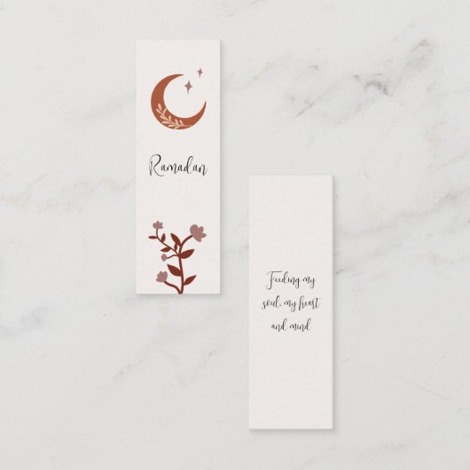  Boho Islamitisch Ramadan Mini Bladwijzer Contactkaartje (Voorkant / Achterkant)