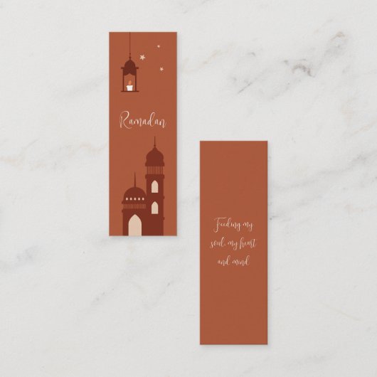  Boho Islamitisch Ramadan Mini Bladwijzer Contactkaartje (Voorkant / Achterkant)