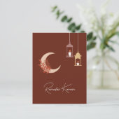  Boho Islamitische Ramadan Kareem Feestdagenkaart (Staand voorkant)