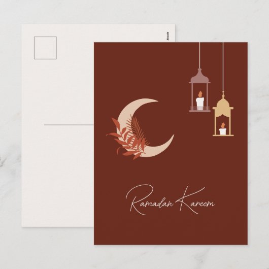  Boho Islamitische Ramadan Kareem Feestdagenkaart (Voorkant / Achterkant)