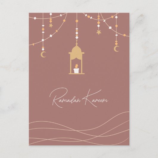  Boho Islamitische Ramadan Kareem Feestdagenkaart (Voorkant)