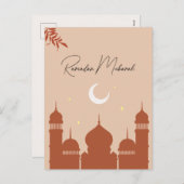  Boho Islamitische Ramadan Mubarak Feestdagenkaart (Voorkant / Achterkant)