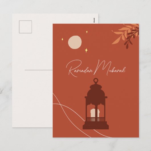  Boho Islamitische Ramadan Mubarak Feestdagenkaart (Voorkant / Achterkant)