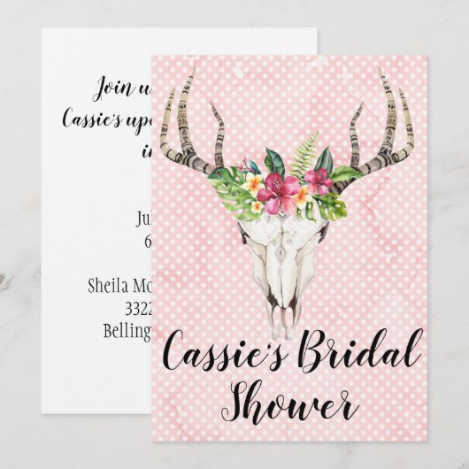 Boho Island Skull Kaart (Voorkant / Achterkant)