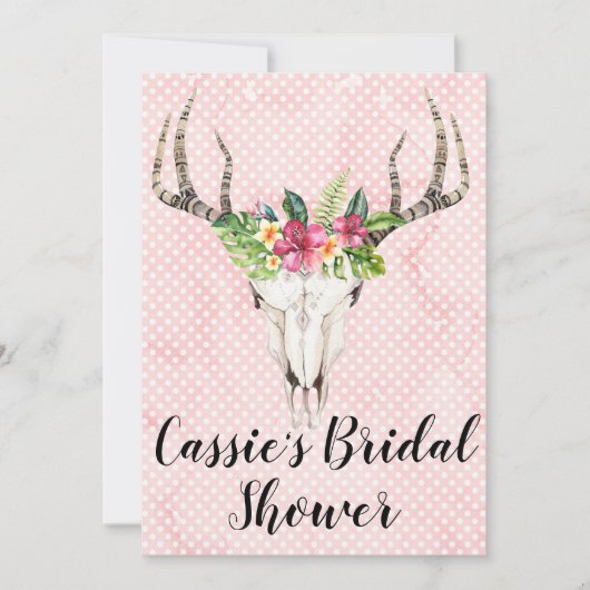 Boho Island Skull Vrijgezellenfeest Kaart (Voorkant)