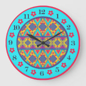 Boho Island Tribal Grote Klok (Voorkant)