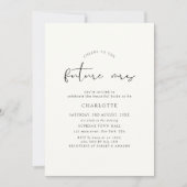 Boho ivoor script bruiloft bruidsuitnodiging foto kaart (Voorkant)