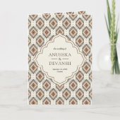 Boho Ivoorkleurig Beige Ikat Fotocollage Indische (Voorkant)