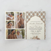 Boho Ivoorkleurig Beige Ikat Fotocollage Indische (Binnen)