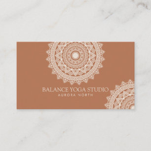 Boho Ivory Mandala Yoga Visitekaartje