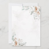 Boho Ivory White Floral Gold First Holy Communion Kaart (Achterkant)