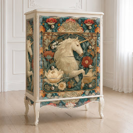 Boho Jade En Gouden Art Nouveau Eenhoorn Bloemmoti Tissuepapier