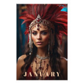 *~* Boho JANUARI Hoofdadres GARNET AP53 Fotoprint Foto Afdruk (Voorkant)