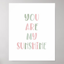 Boho je bent mijn zonneschijn Kinder decor Poster