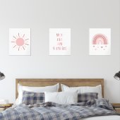 Boho je bent mijn zonneschijn zon regenboog muurkunst sets (Slaapkamer)