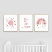 Boho je bent mijn zonneschijn zon regenboog muurkunst sets