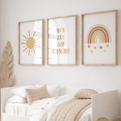 Boho je bent mijn zonneschijn zon regenboog muurkunst sets