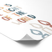 Boho Jesus is het licht van de wereld poster (Hoek)