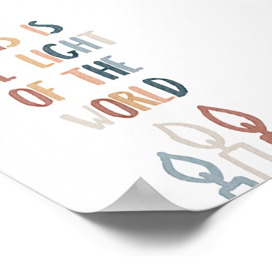 Boho Jesus is het licht van de wereld poster (Hoek)