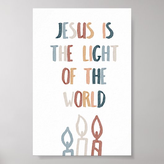Boho Jesus is het licht van de wereld poster (Voorkant)