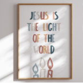 Boho Jesus is het licht van de wereld poster