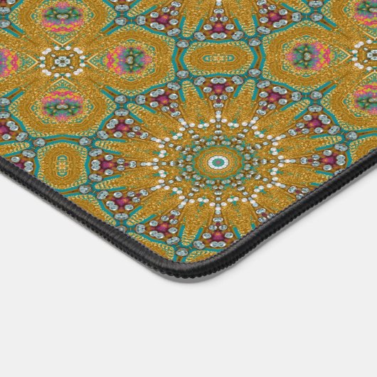 Boho Jewel Mandala Patroon Bureaumat (Hoek)
