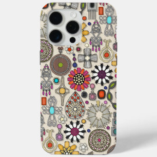 Boho Jewel Schatten Linnen iPhone 15 Pro Max Hoesje