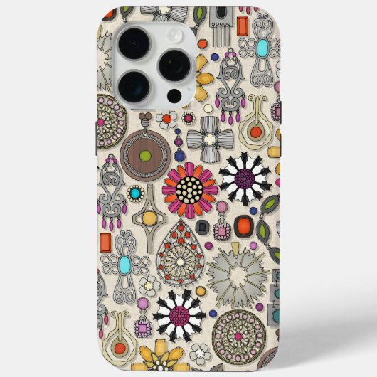 Boho Jewel Schatten Linnen Case-Mate iPhone Case (Achterkant)