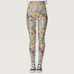Boho Jewel Schatten Linnen Leggings
