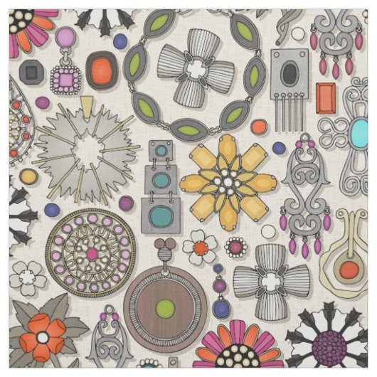Boho Jewel Schatten Linnen Stof (Swatch)