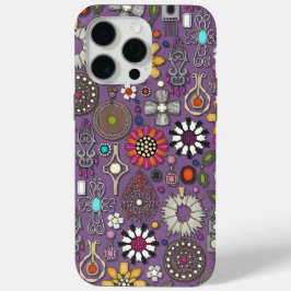Boho Jewel Treasures lila iPhone 15 Pro Max Hoesje
