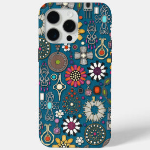 Boho Jewel Treasures Pauw blauw iPhone 15 Pro Max Hoesje